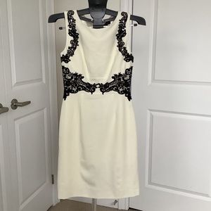 Tahari Lace detail sleeveless dress